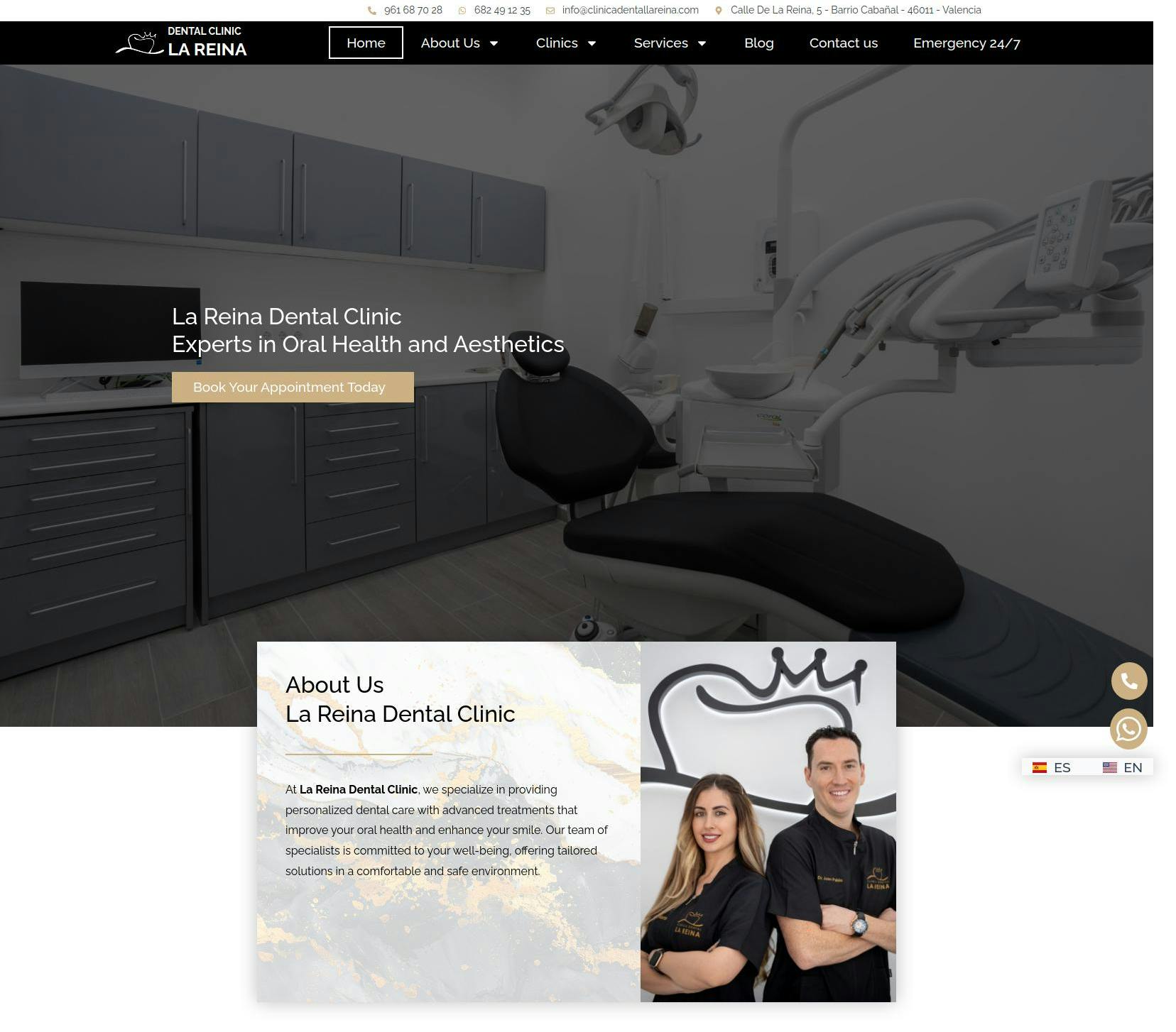 Clínica Dental La Reina Desktop Screenshot