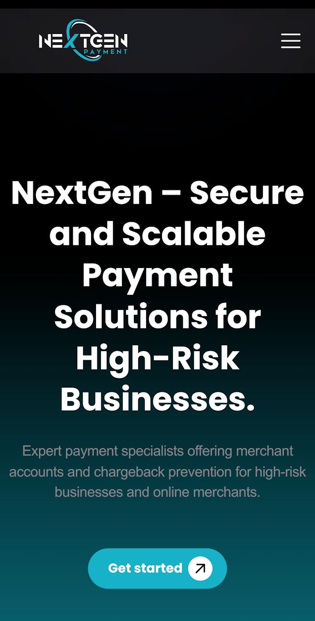 NextGenPayment.eu website Mobile screenshot