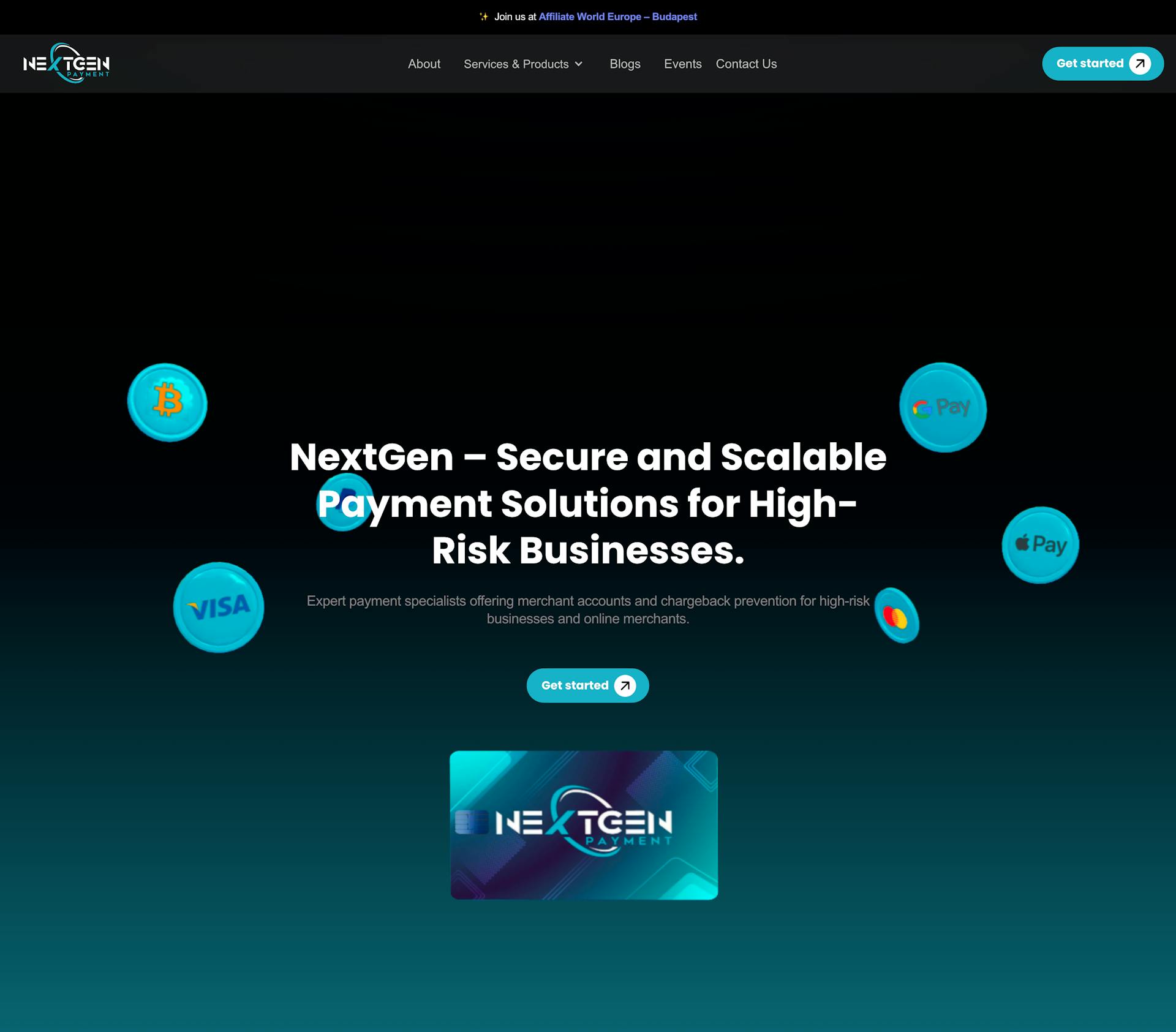 NextGenPayment.eu website Desktop screenshot