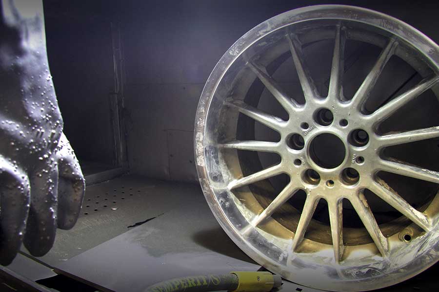 Vorbereitung zur Pulverbeschichtung