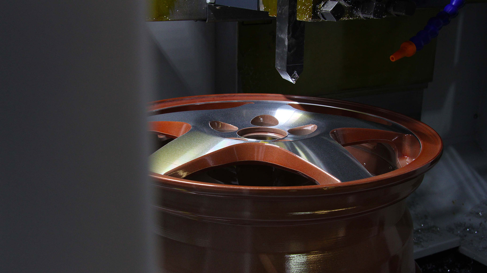 Felgen CNC-Glanzdrenehn Schritt Abdrehen