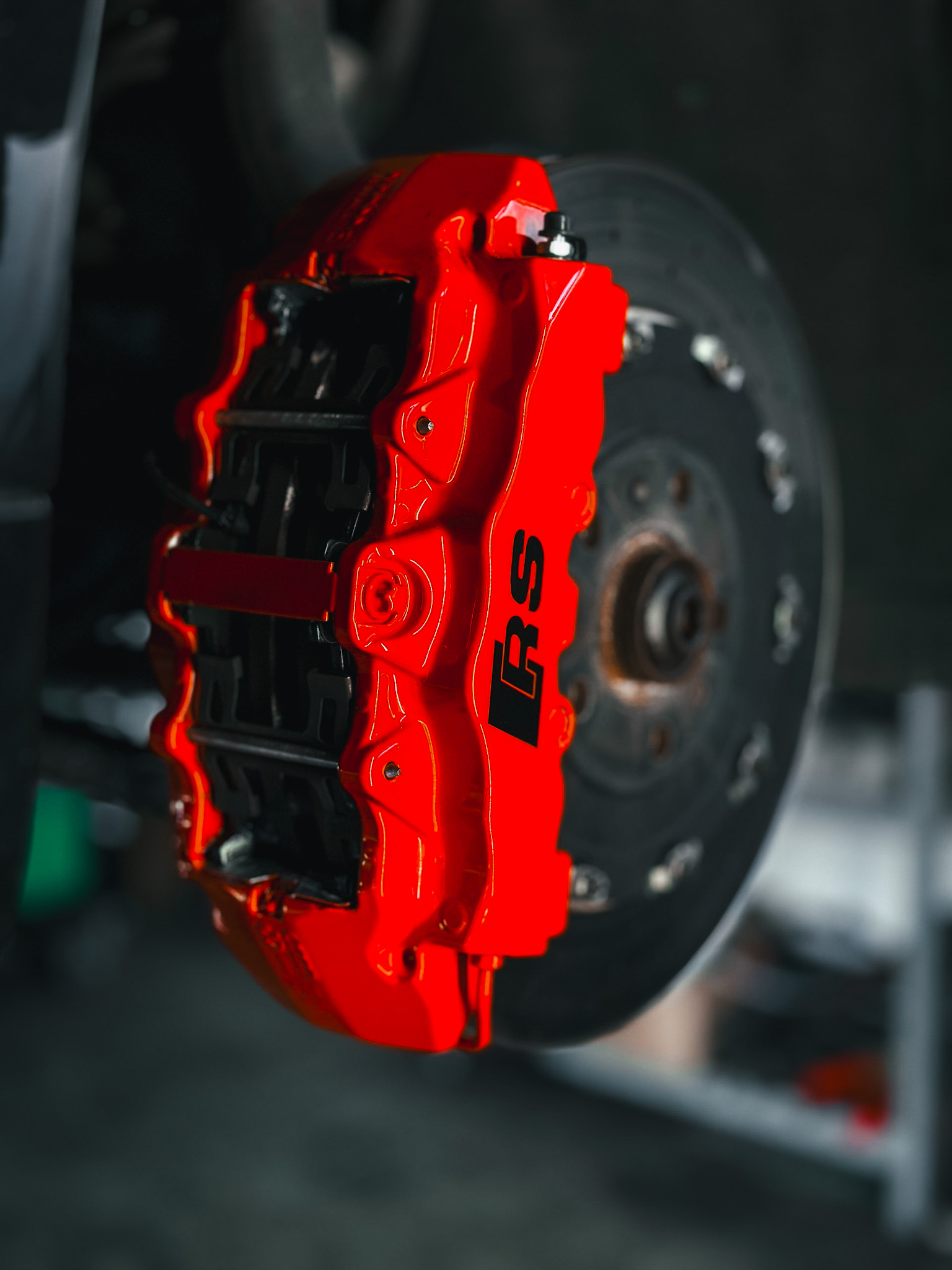 Bremssattel pulverbeschichtet rot hochglanz Audi RS4 R8