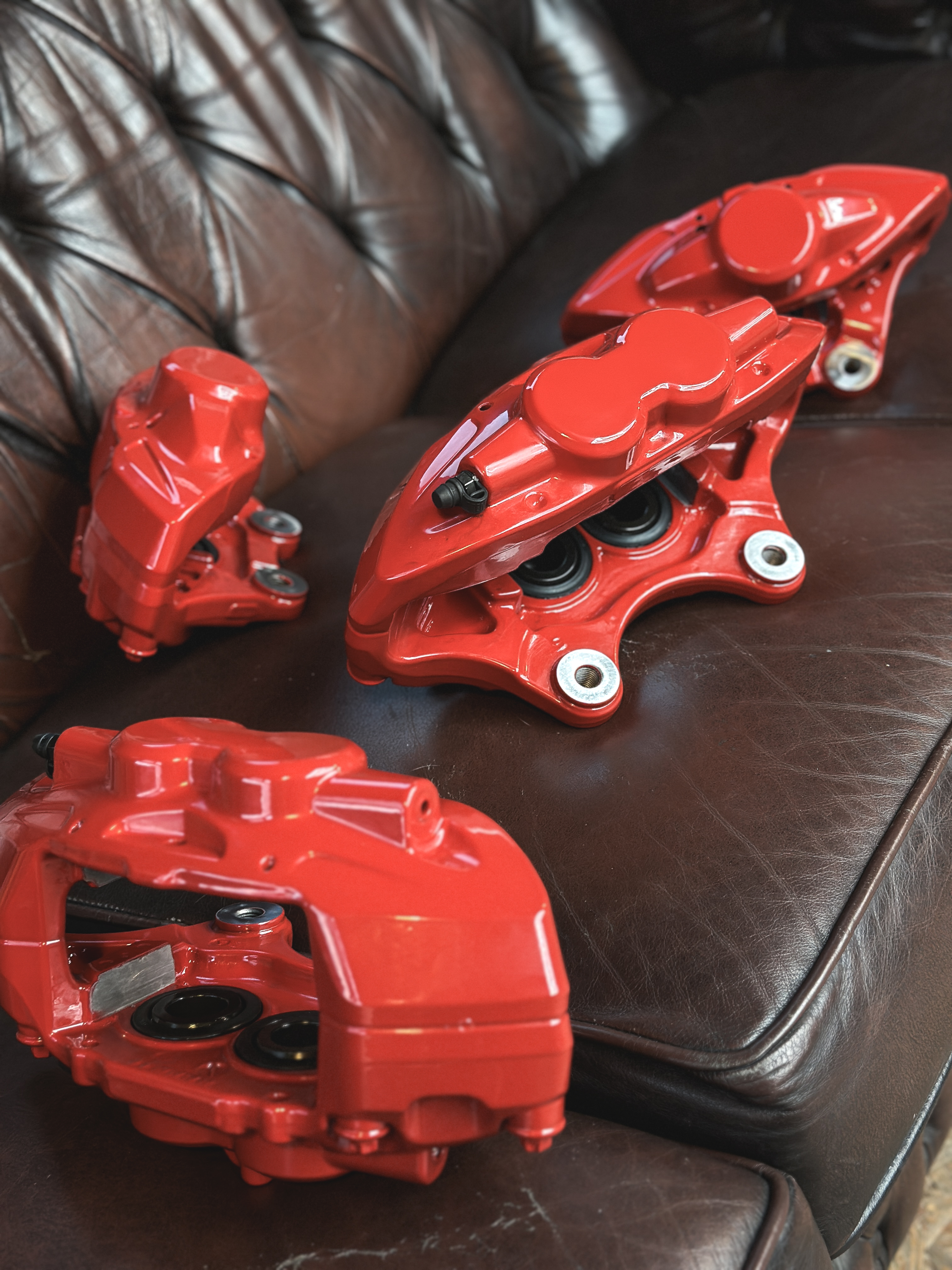 Porsche Bremsanlage pulverbeschichtet rot ral 3003 hochglanz