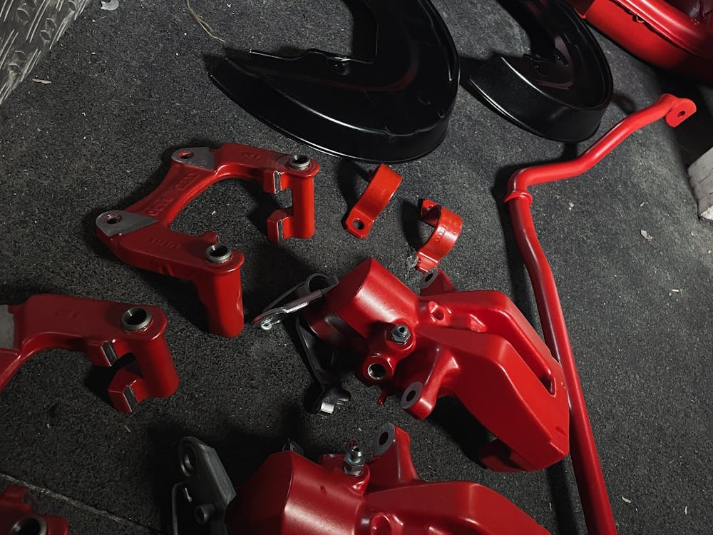 Audi Bremsanlage S8 D2 RS Pulverbeschichtet Ankerblech Stabistange