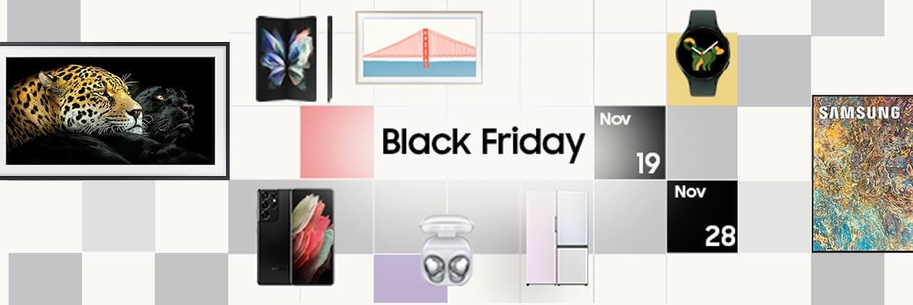 Plusieurs produits Samsung mis en avant lors de la campagne publicitaire du Black Friday