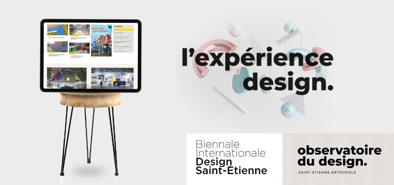 L'expérience design, vue du site de Saint Etienne Métropole depuis un ordinateur portable