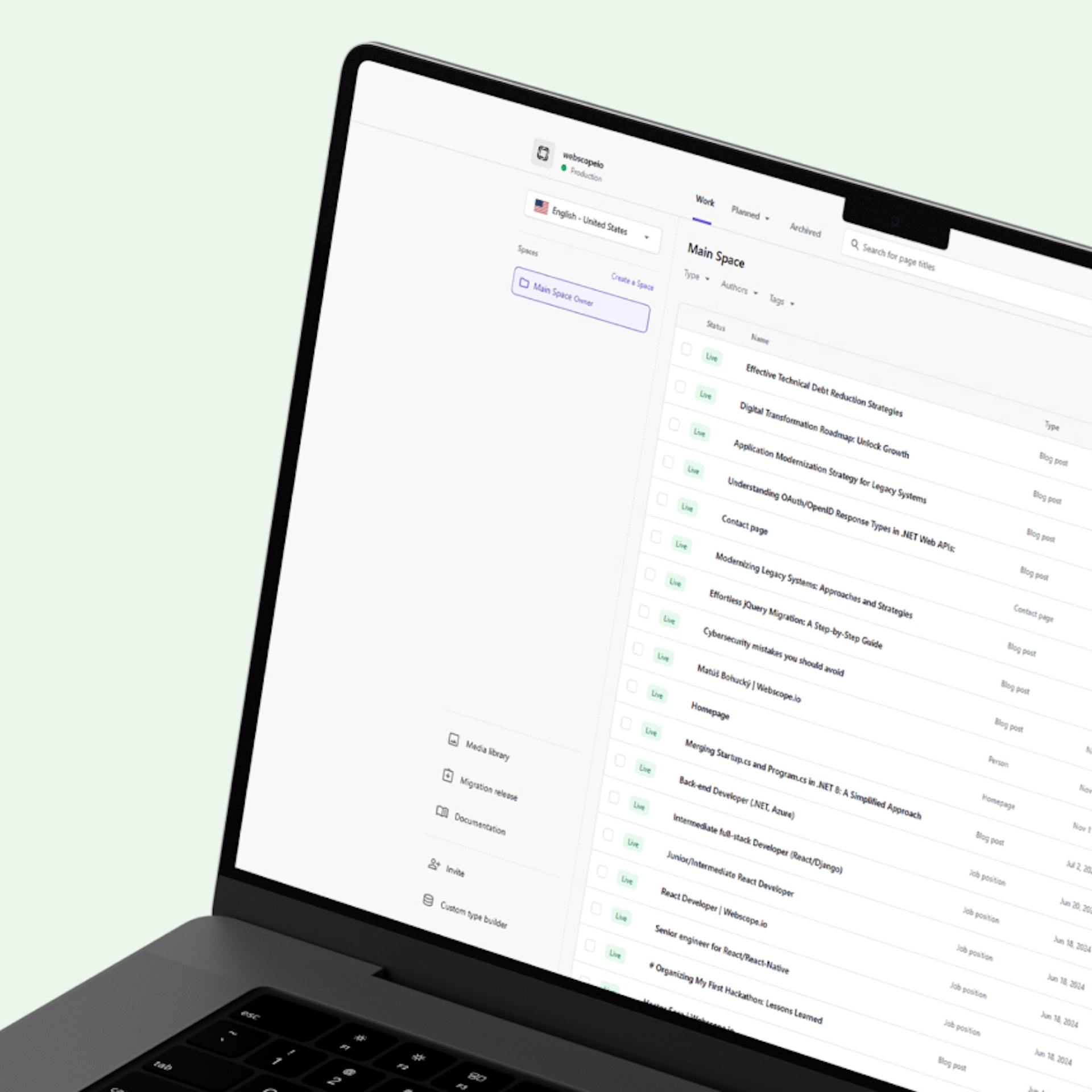 Our process cms