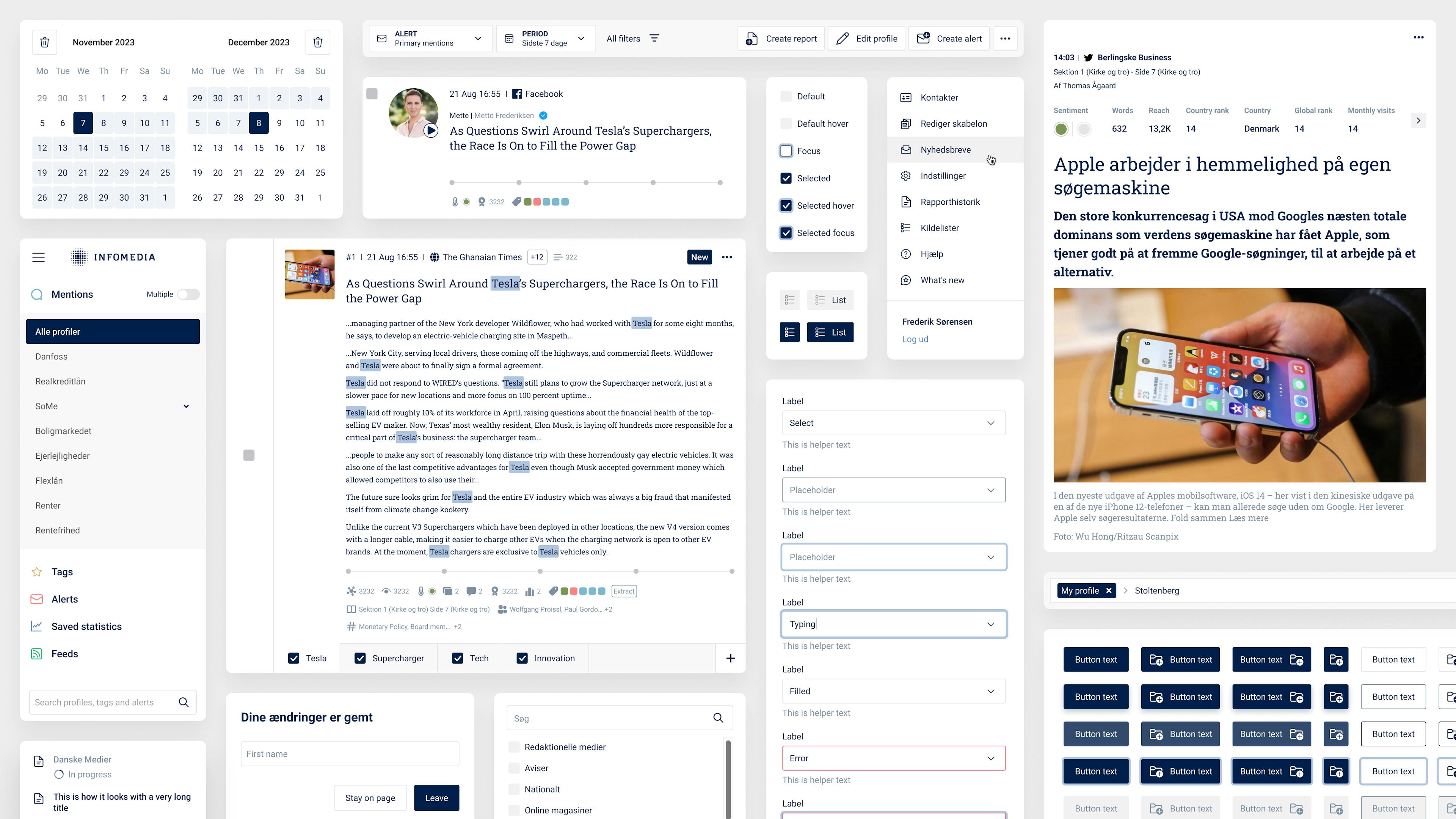 A preview of Infomedia's new UI components