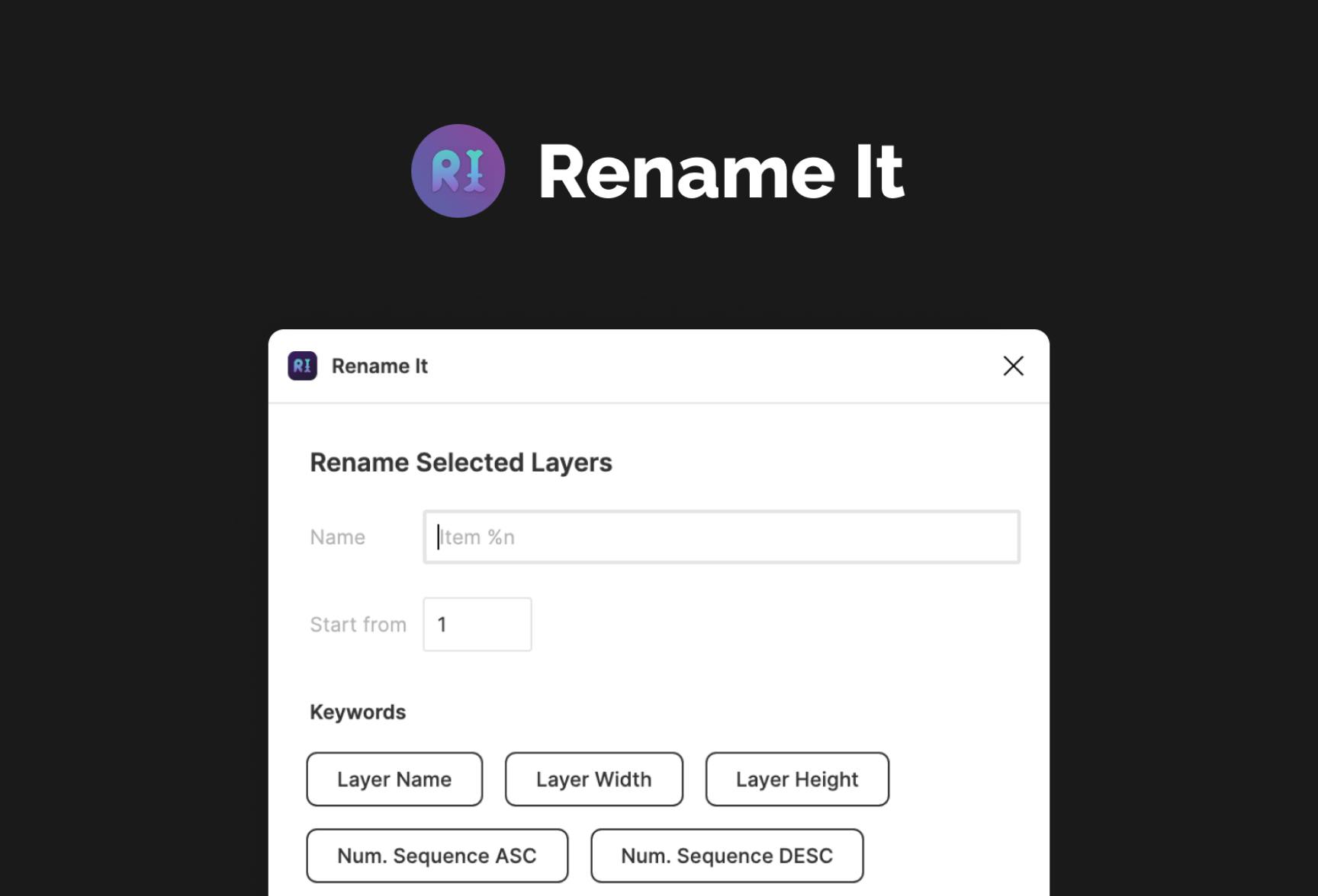 Rename It plugin