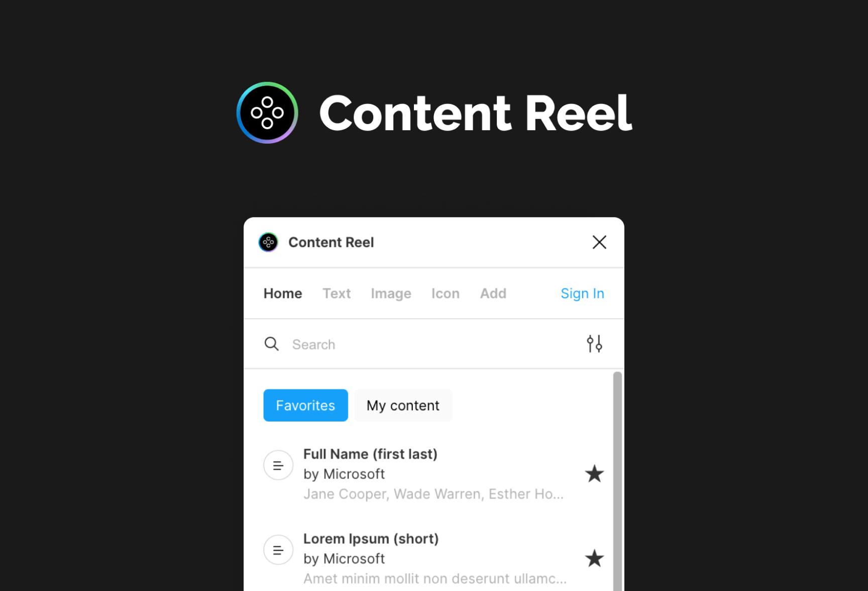Content Reel plugin