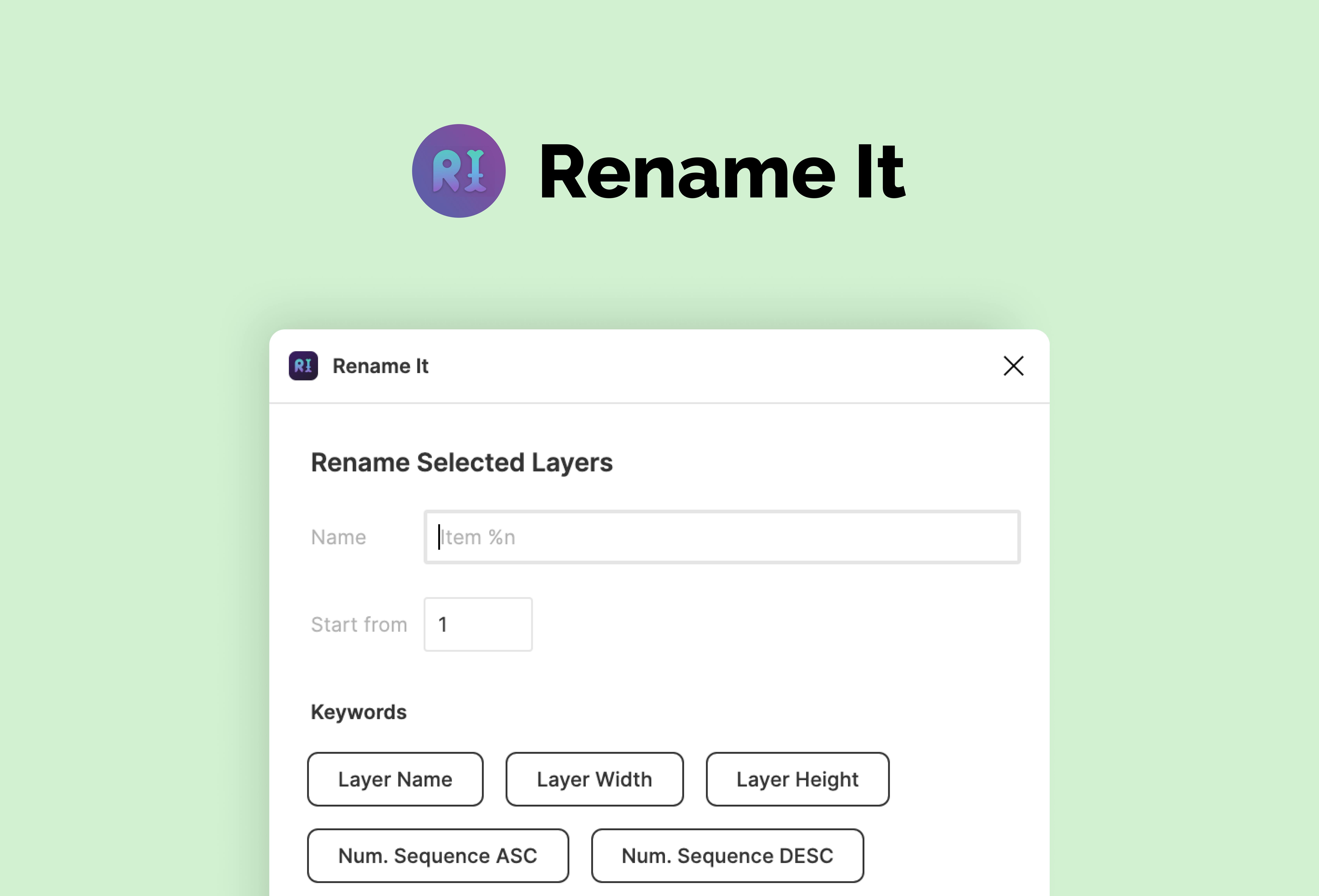 Figma Plugin recommended by Webscope.io – Rename It