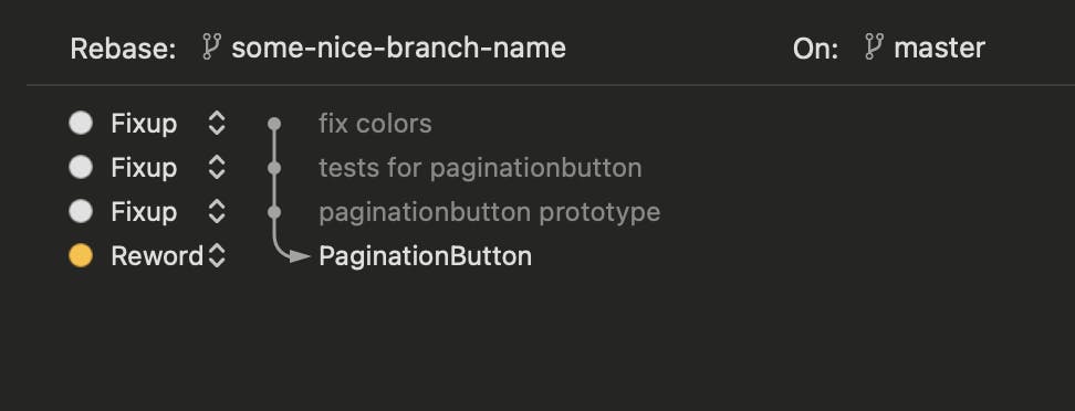 Git Interactive Rebase process - step 3