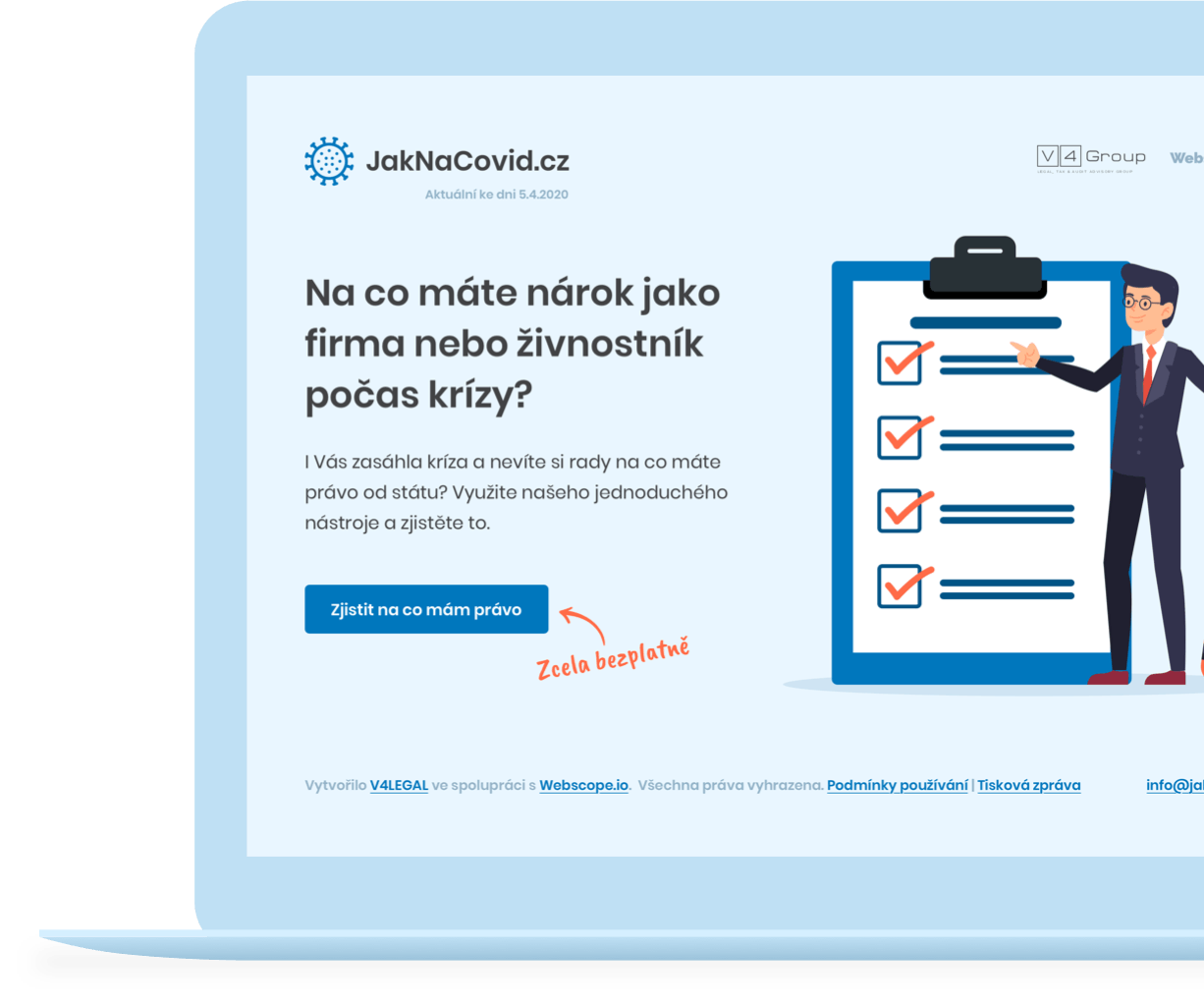 JakNaCovid frontpage