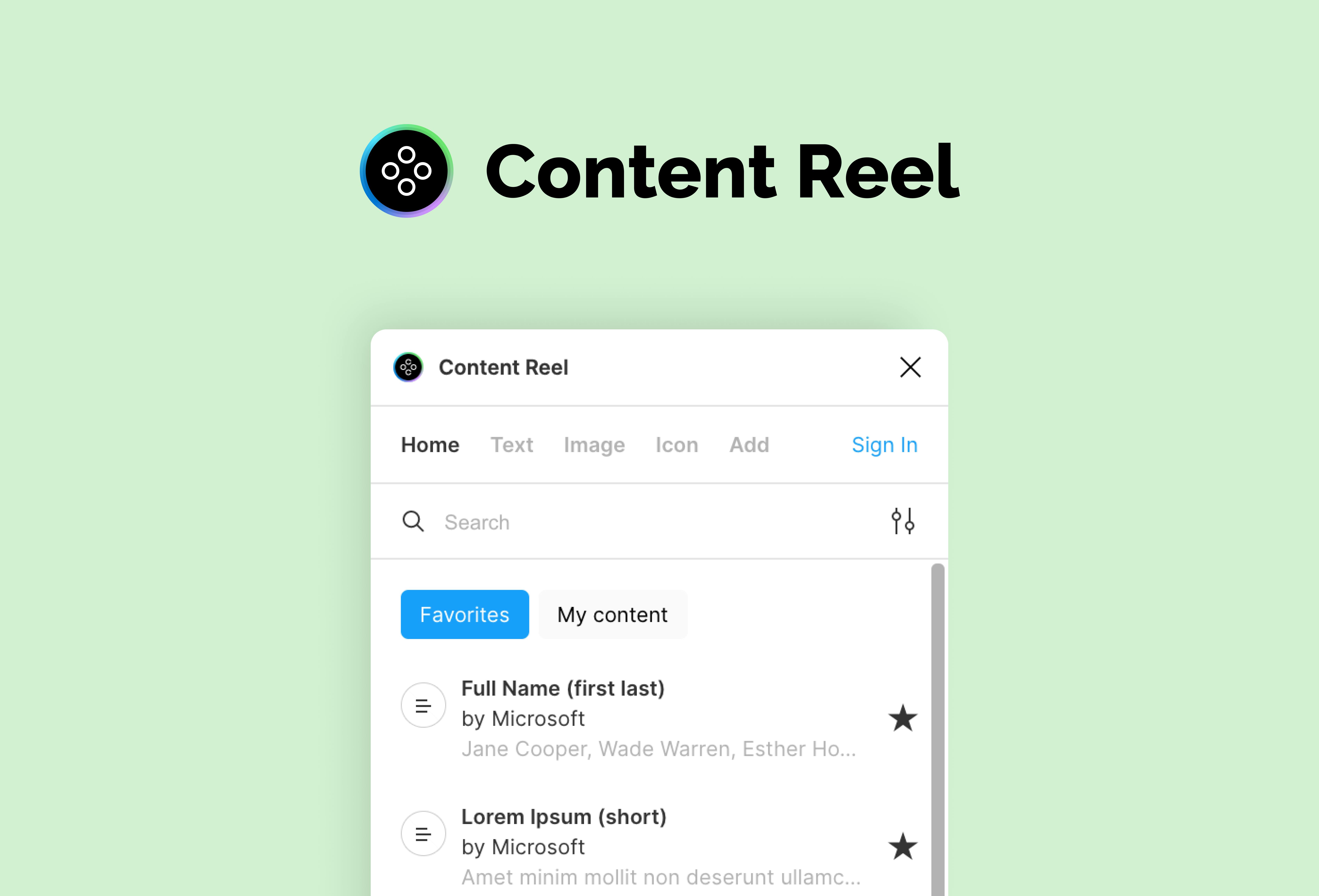 Figma Plugin recommended by Webscope.io – Content Reel