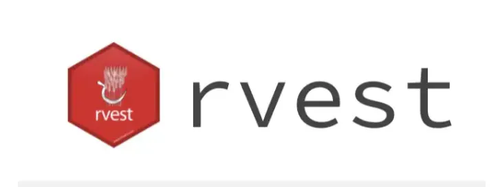 rvest package logo on a white background