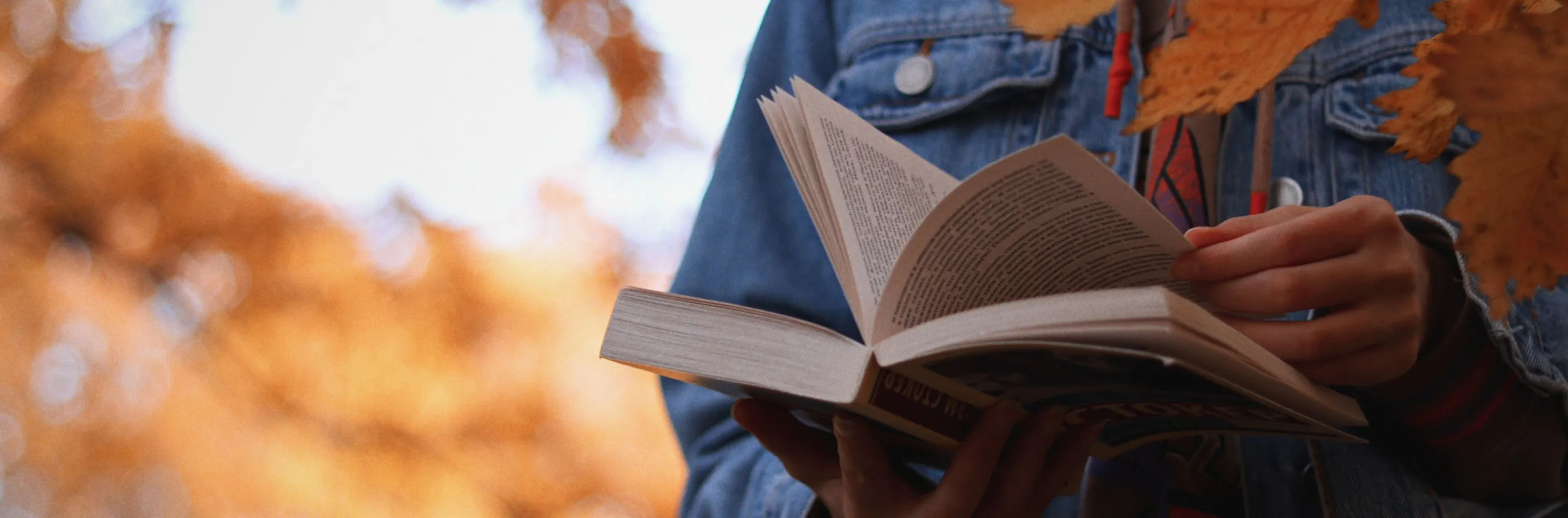 una persona che tiene un libro tra le mani
