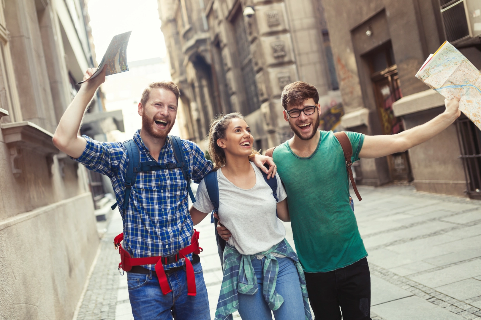 students enjoying tourism in Spain
