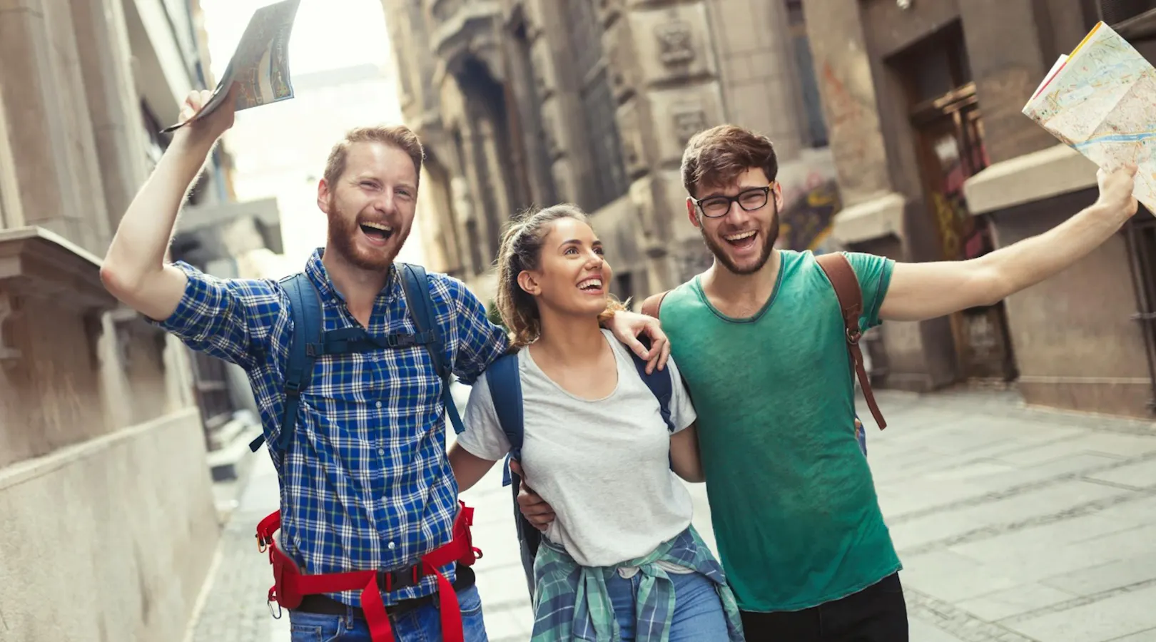 Estudantes desfrutando do turismo na Espanha