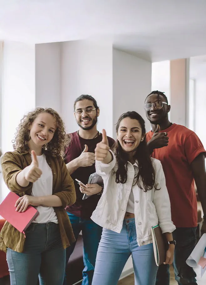 Piccolo gruppo di studenti alla scuola di Tenerife