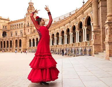 Ragazza che balla Sevillanas