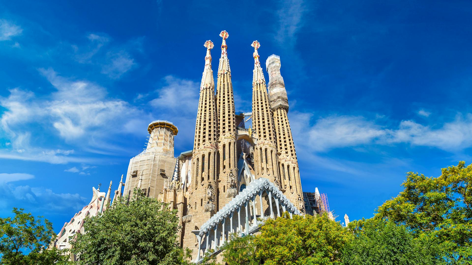BarcelonaのSagrada Familiaの眺め