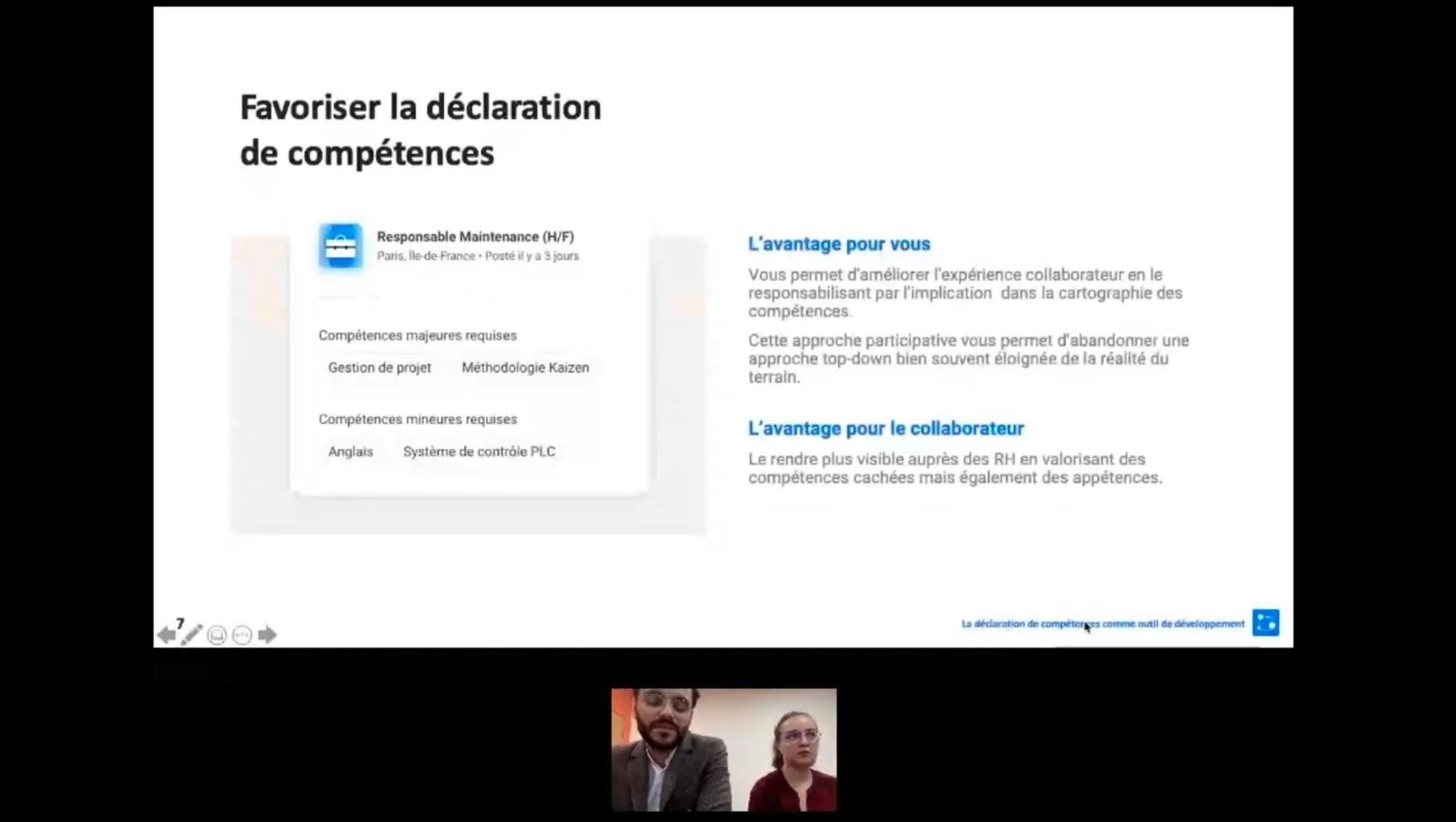 déclaration de compétences pour faciliter la mobilité interne et la gestion des talents