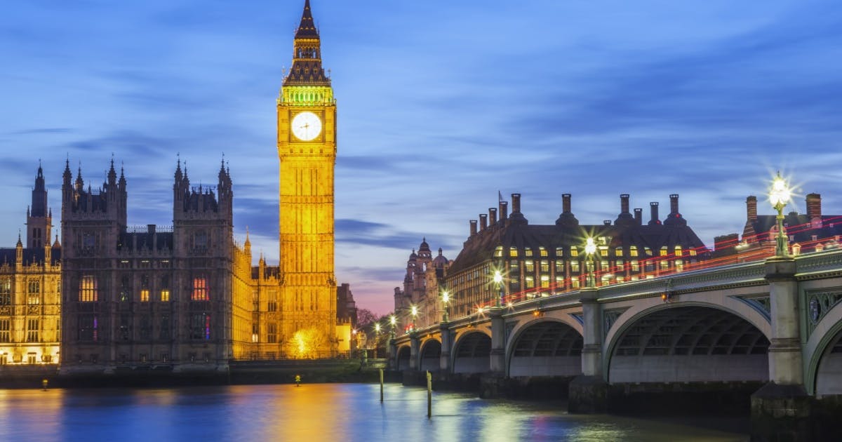 Imagem da Torre Big Ben, em Londres, na Inglaterra.