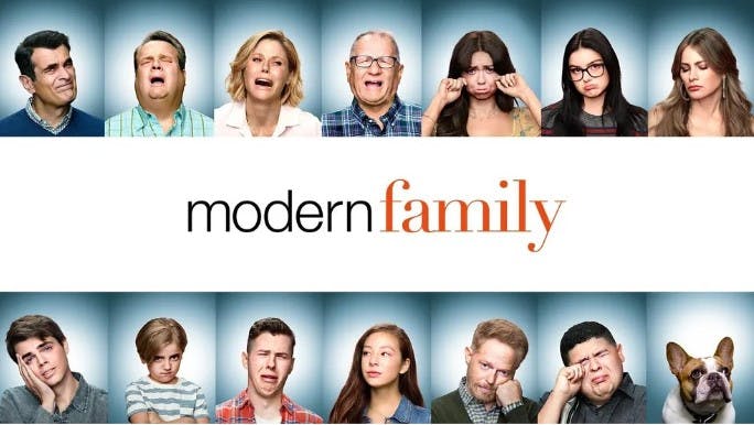 Capa da série americana "Modern Family".