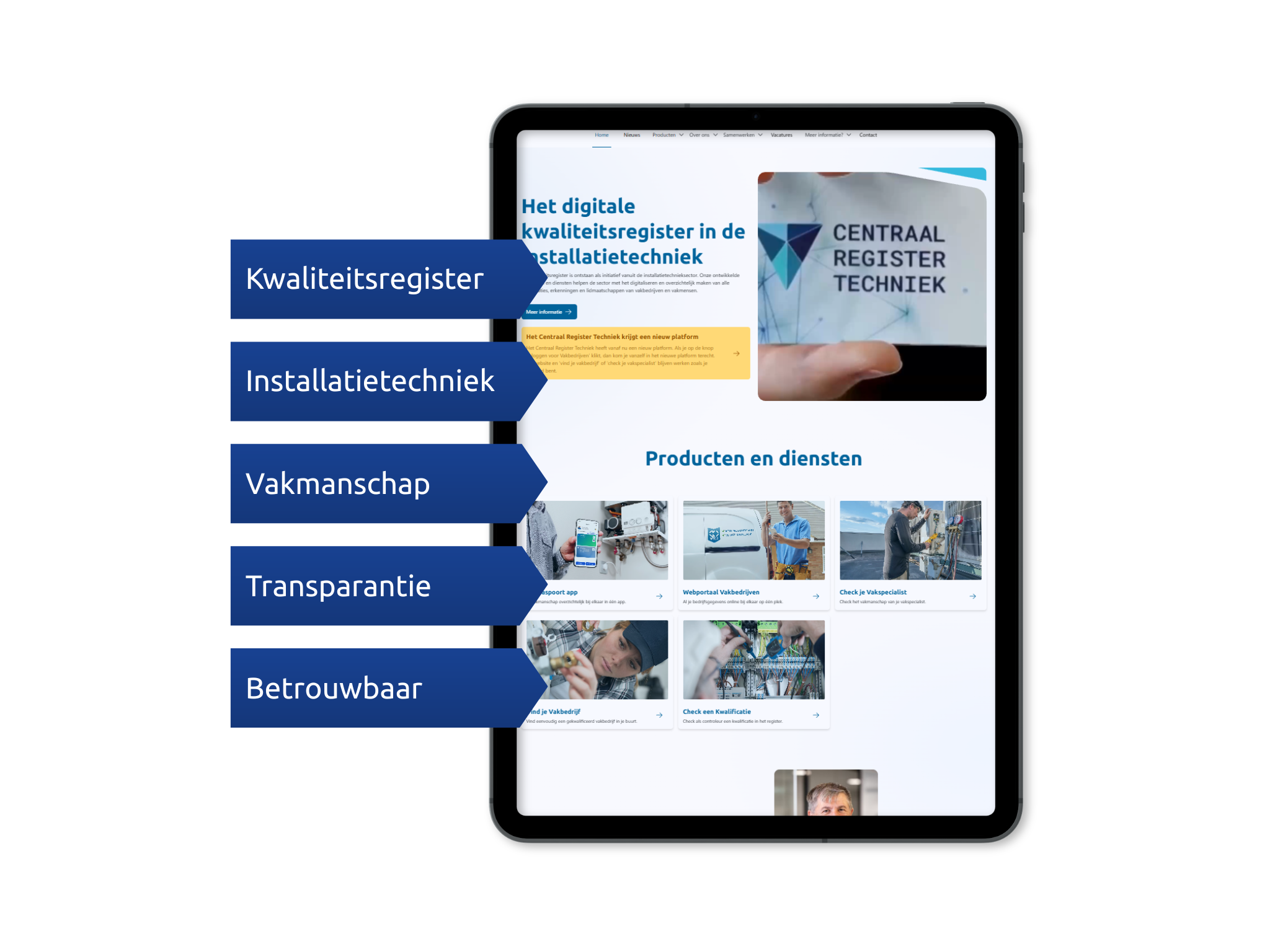 Voordelen Centraal Register Techniek als kwaliteitsregister in de installatietechniek.