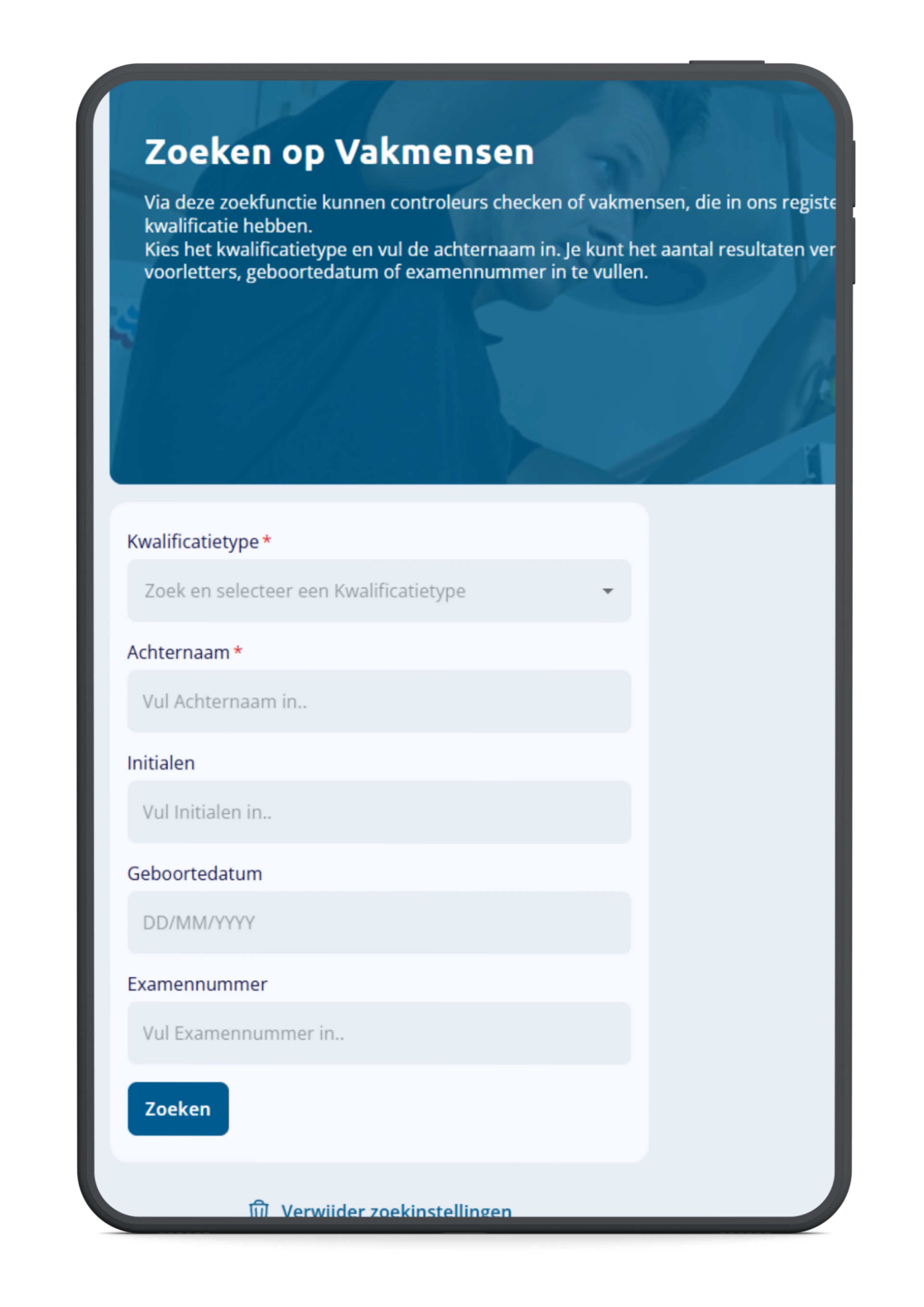 Stap 4: stappenplan checken van een kwalificatie in het Centraal Register Techniek.