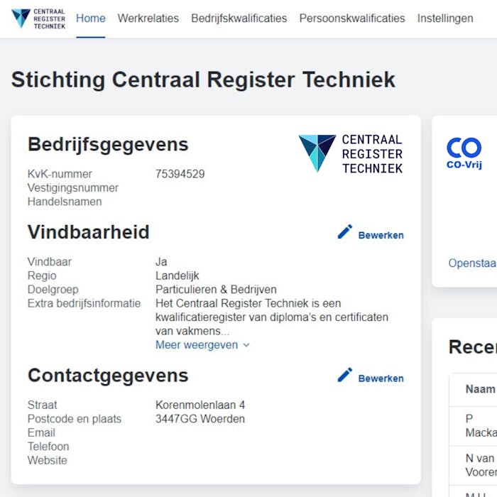 Webportaal installatiebranche voor vakbedrijven
