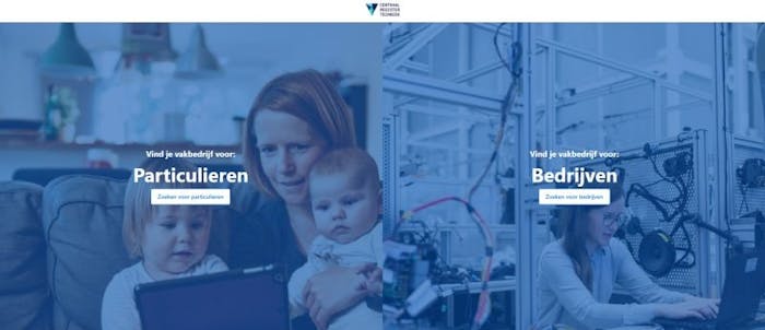 Zoekfunctie 'Vind je vakbedrijf' live in het Centraal Register Techniek.