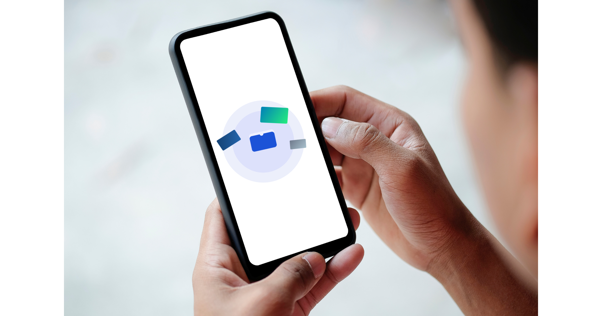 Illustratie van een telefoon met verifiable credentials