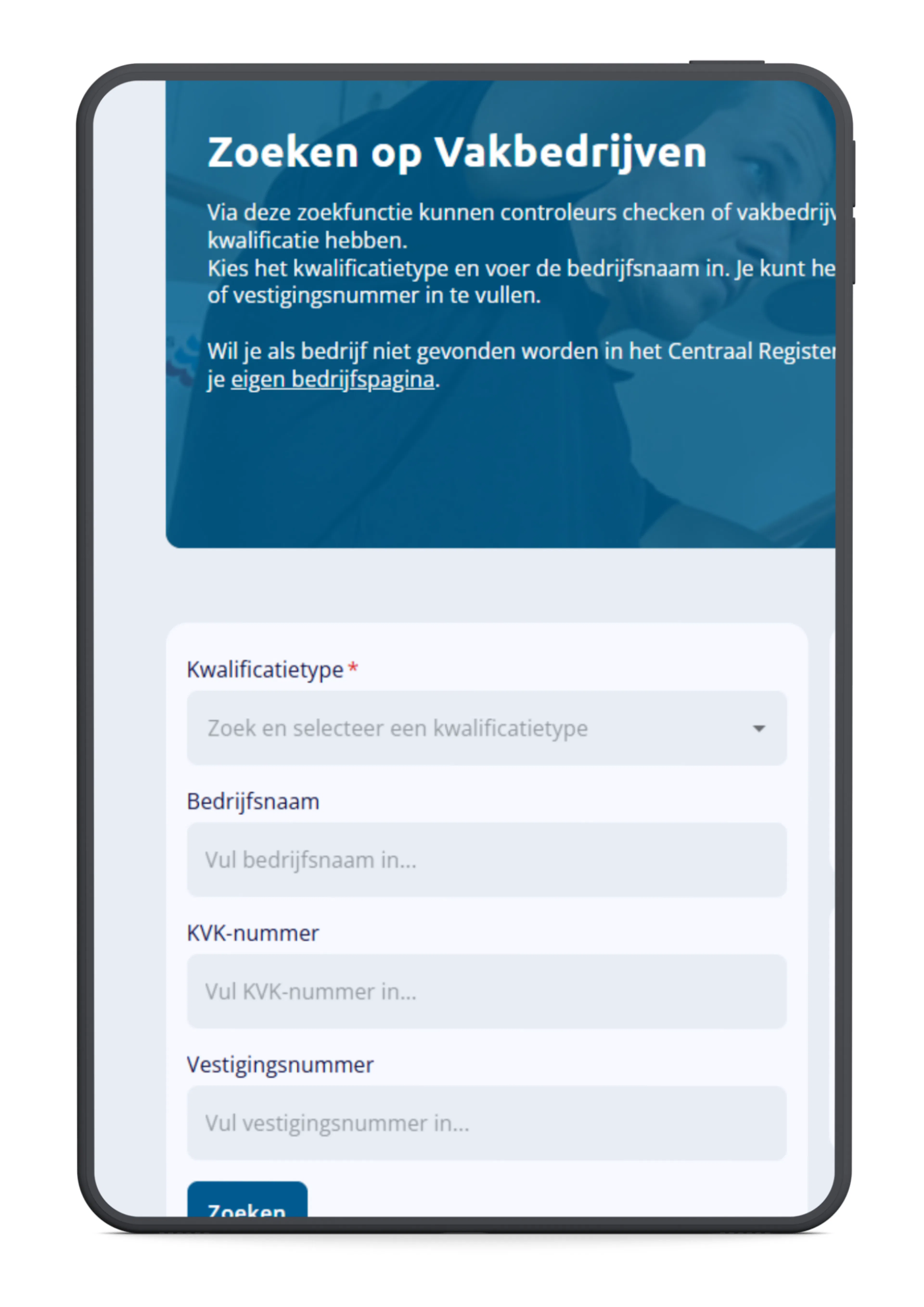 Stap 3: stappenplan checken van een kwalificatie in het Centraal Register Techniek.