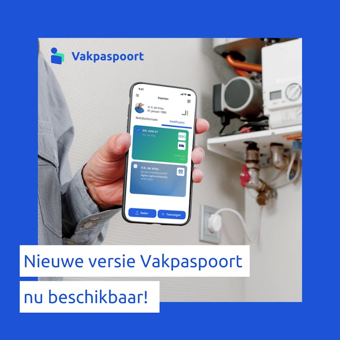 Vanaf vandaag is de nieuwste versie van de app Vakpaspoort beschikbaar.