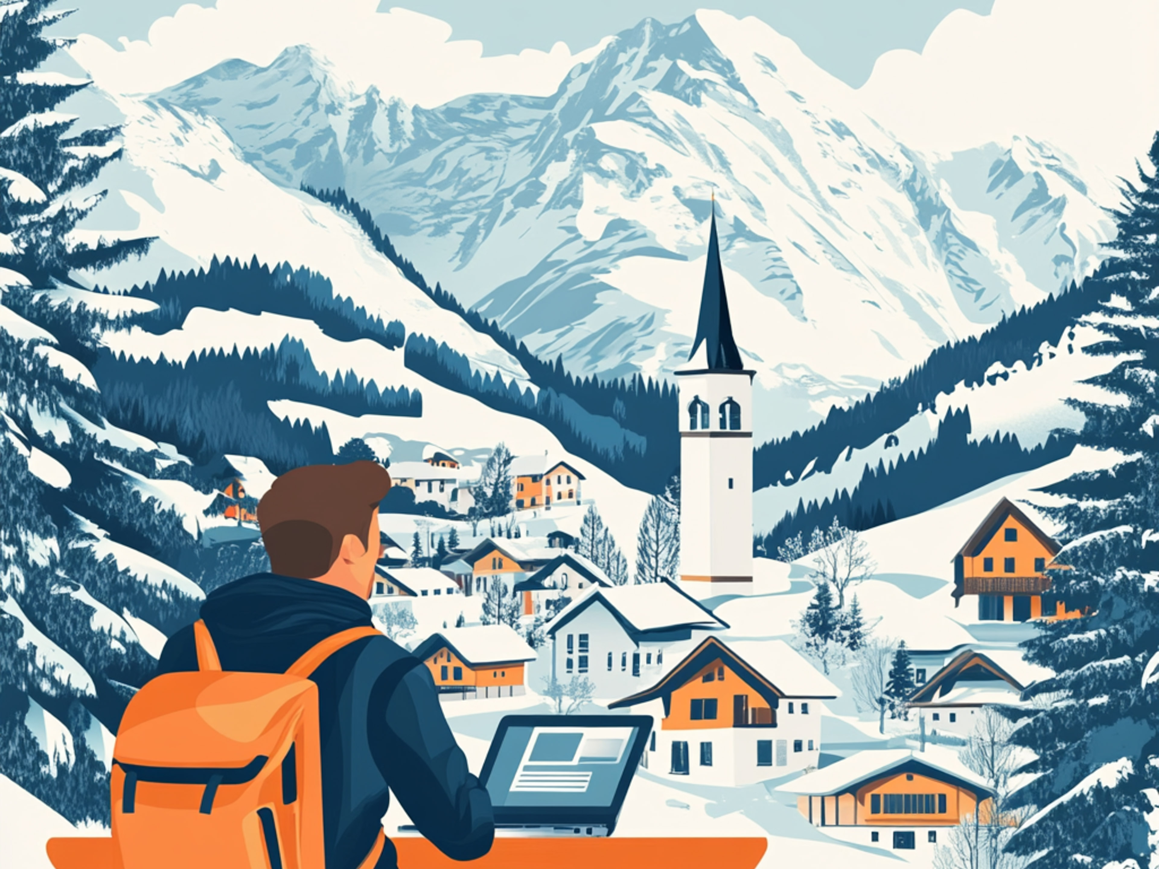 We rent apartment & chalet marketing for winter holiday