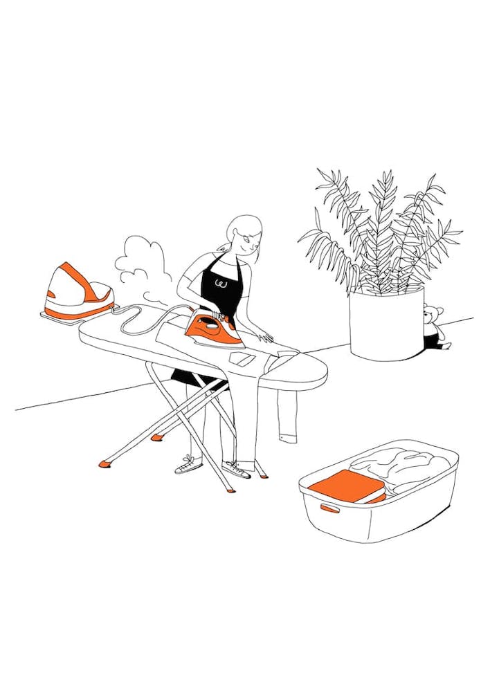 Wecasa ironing service illustration