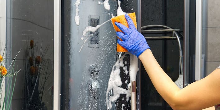 Professional cleaning shower