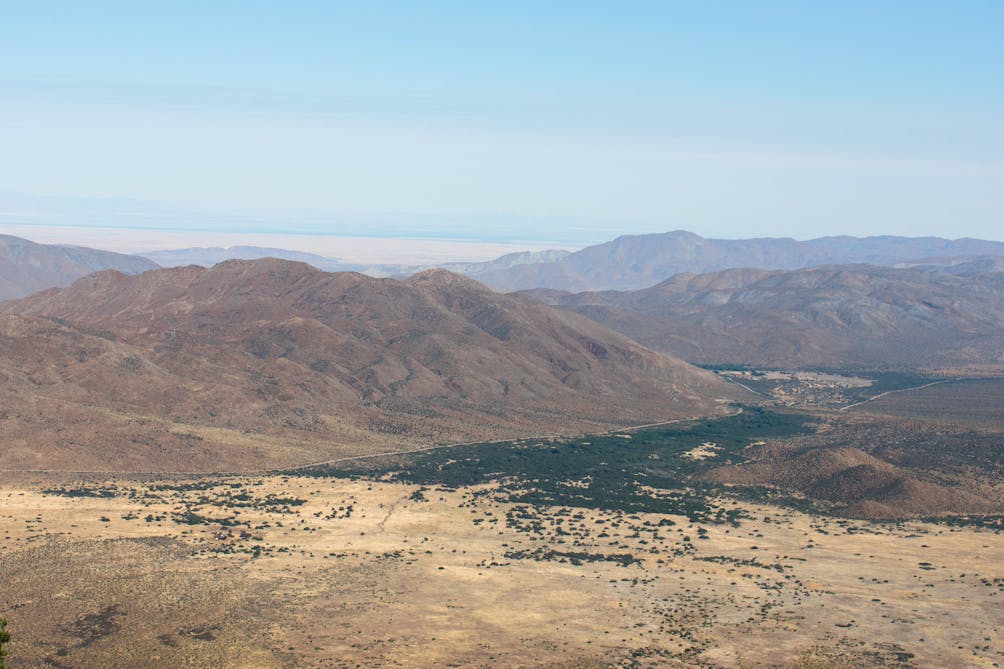 View of mountains from Volcan Mountain near Julian San Diego County 