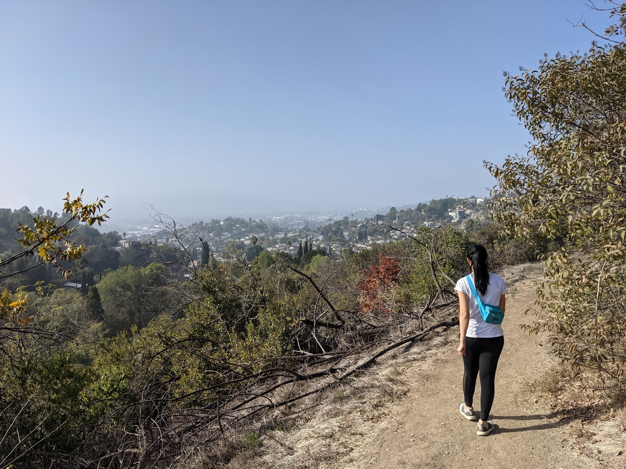 Woman hiking at Mt. Washington in east La 