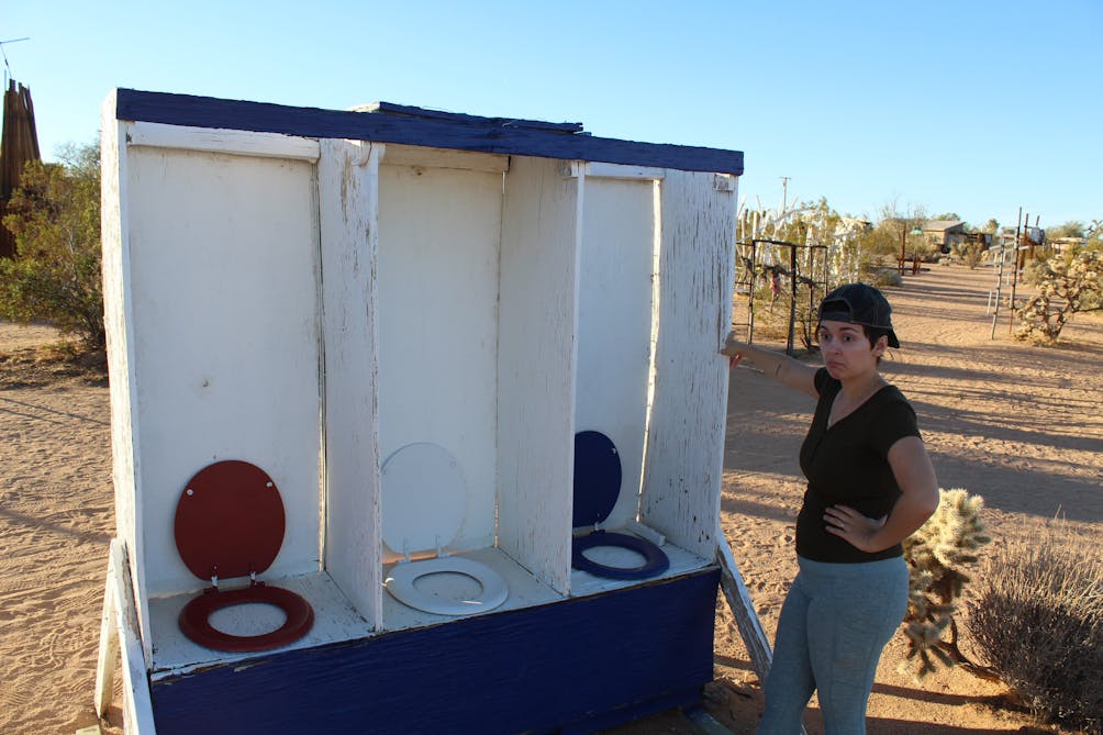 Toilet sculpture at Noah Purifoy Desert Museum in Joshua Tree 