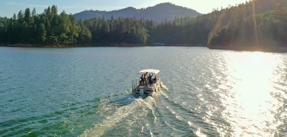 Boat on Shasta Lake