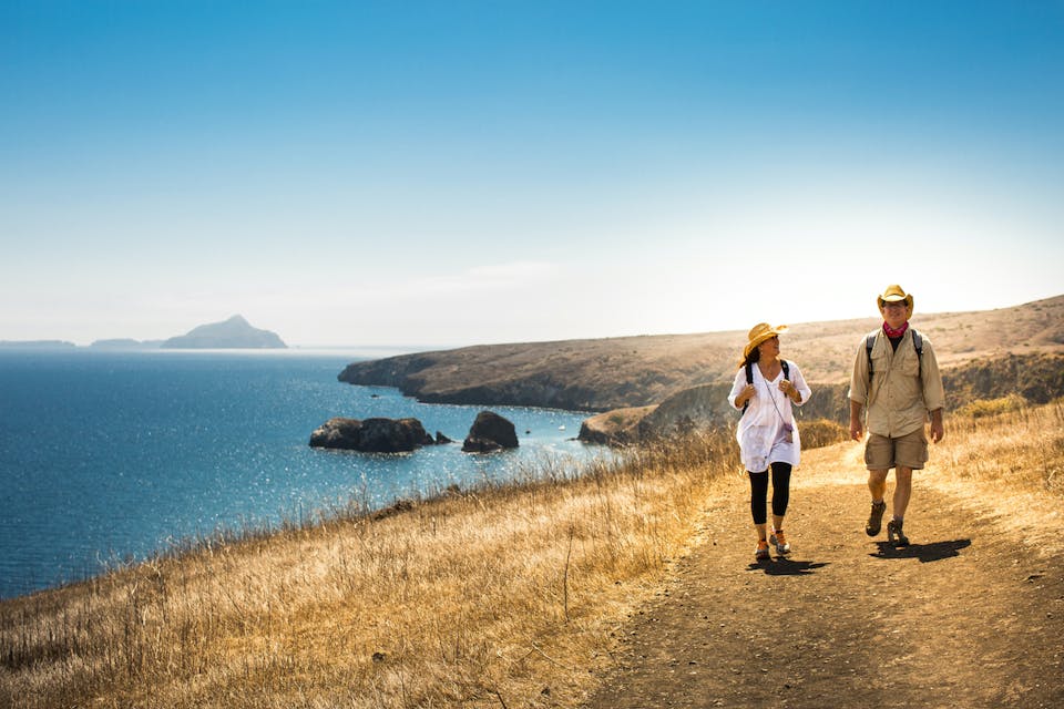 couple hiking Channel Islands National Park
