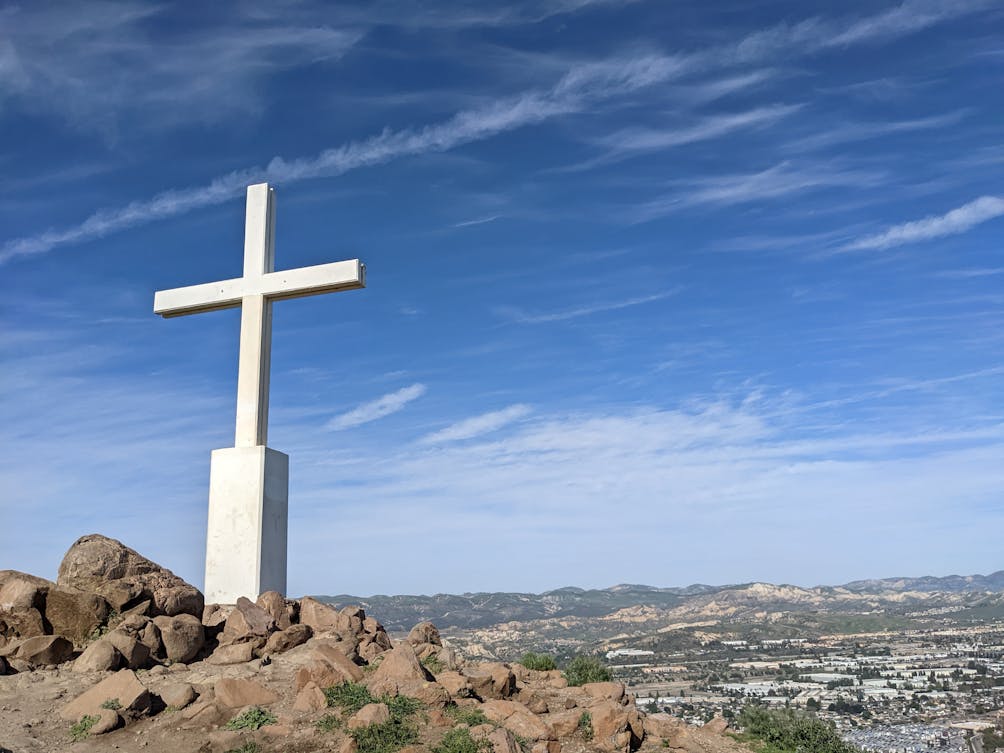 Giant cross at the top of Mount McCoy in Simi Valley 
