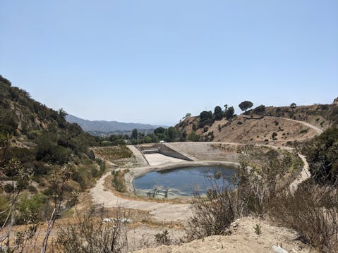 Haines Canyon Debris Basin in the San Gabriels Southern California