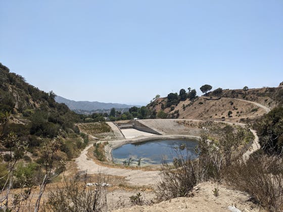 Haines Canyon Debris Basin in the San Gabriels Southern California