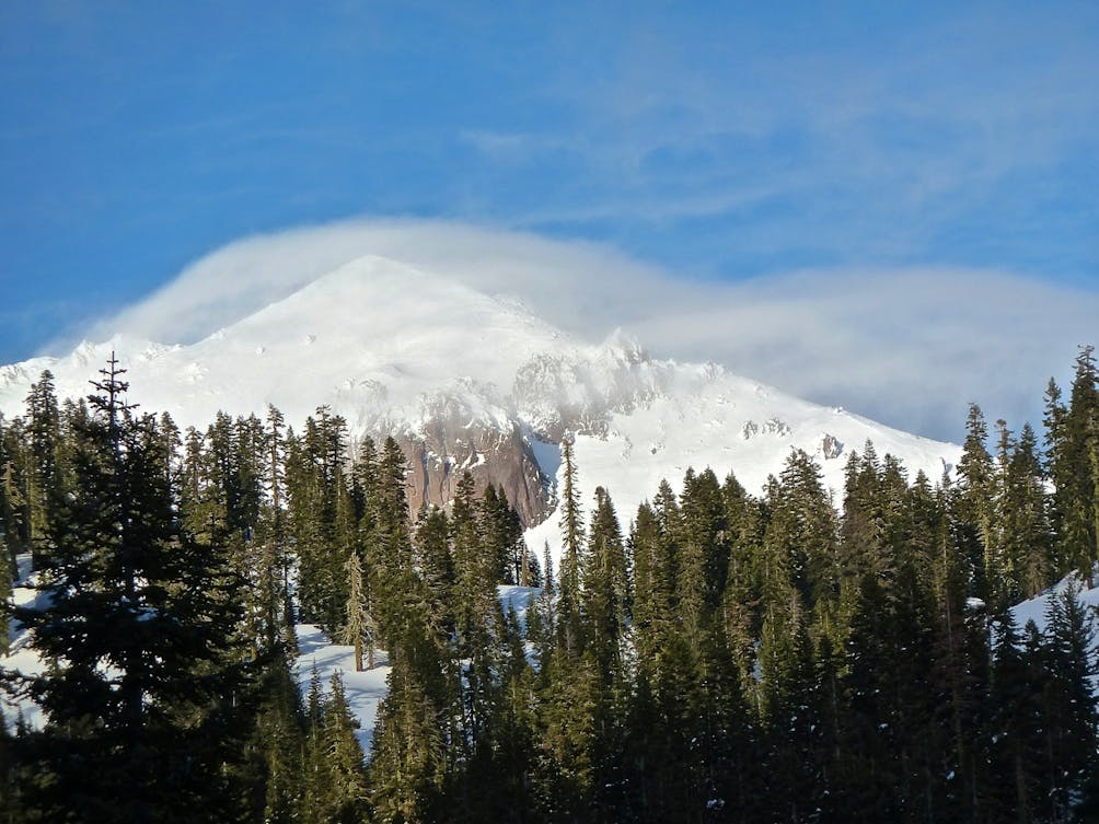 Mount Lassen in winter