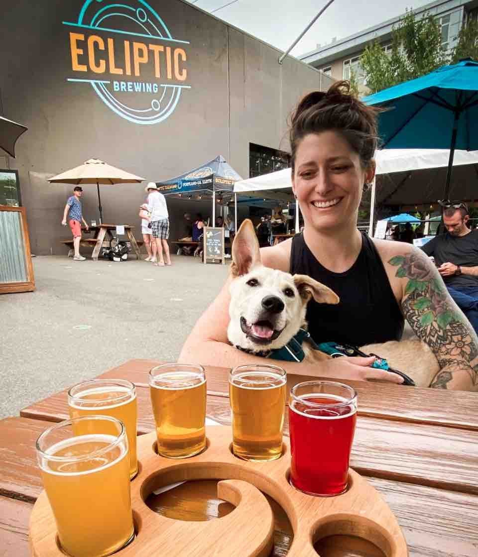 Portland Beer and dog