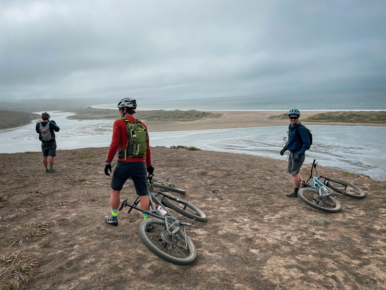 Mountain bikers at Drakes Head Point Reyes