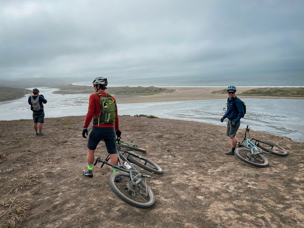 Mountain bikers at Drakes Head Point Reyes